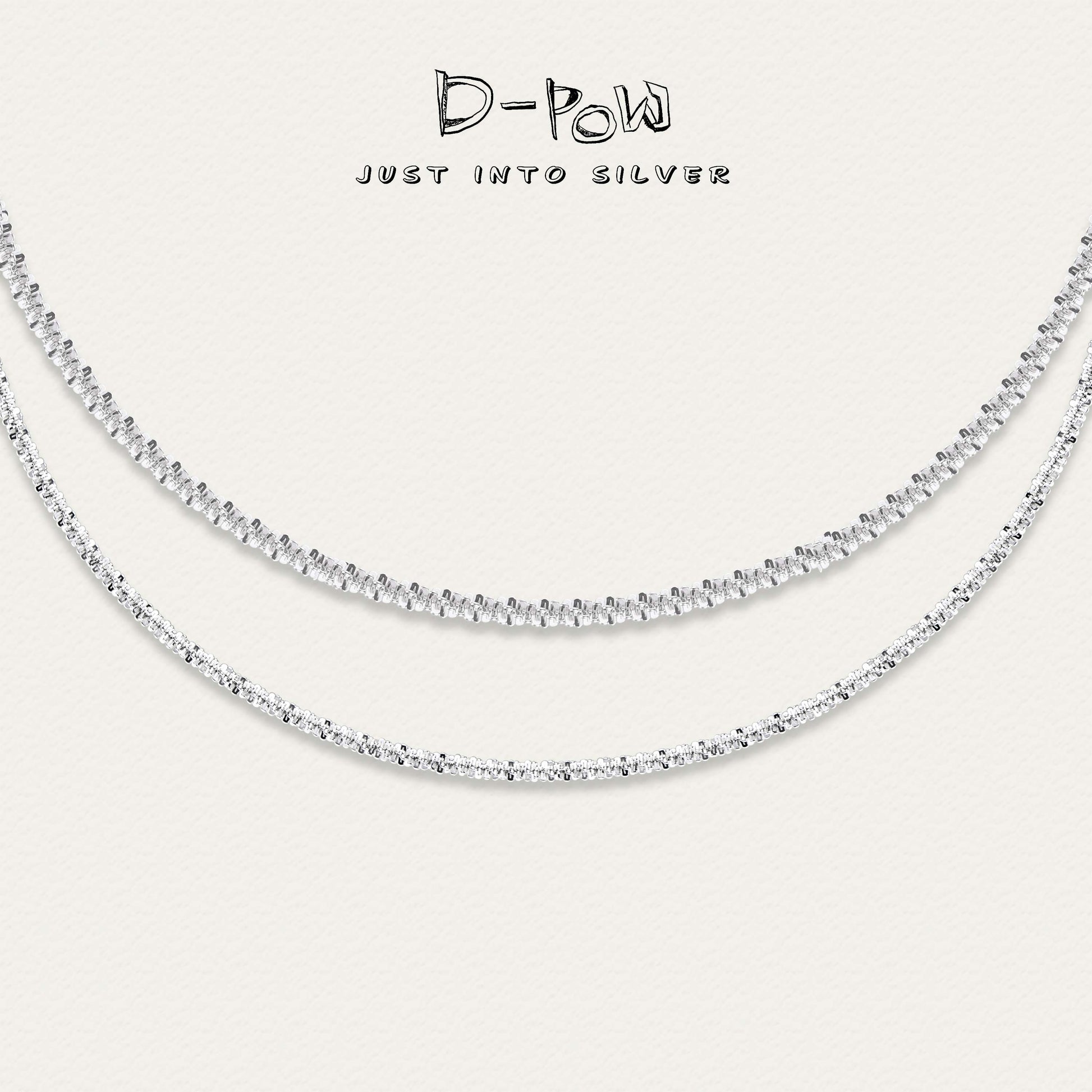 D-Pow 925 Silver & Sparkling Zircon Necklace