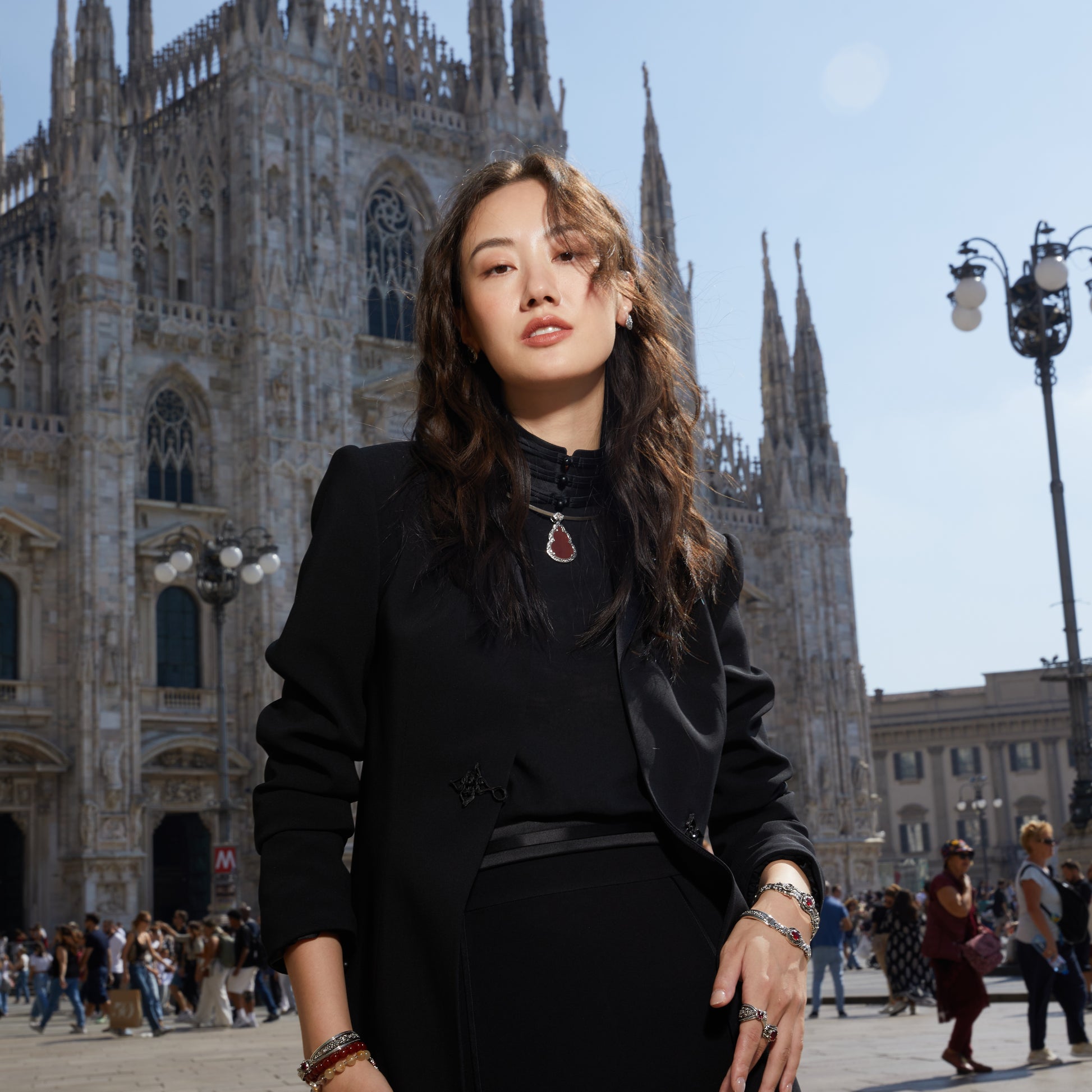 D-POW Sterling Silver Cinnabar Gourd Pendant – Antiqued Chinese Style