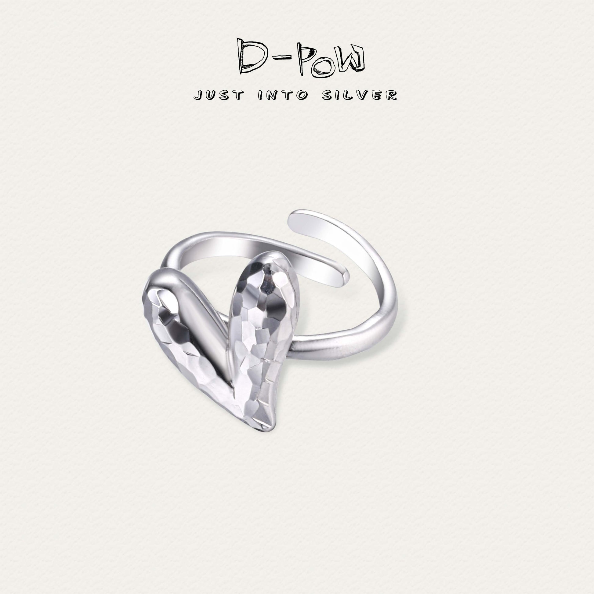 D-POW Baroque-Inspired Icy Peach Jewelry Set – 925 Silver Necklace & Adjustable Ring