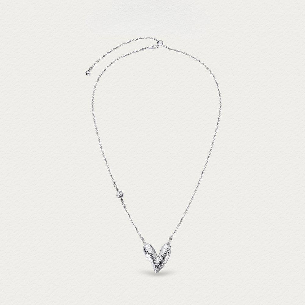 D-POW Baroque-Inspired Icy Peach Pendant 925 Silver Necklace