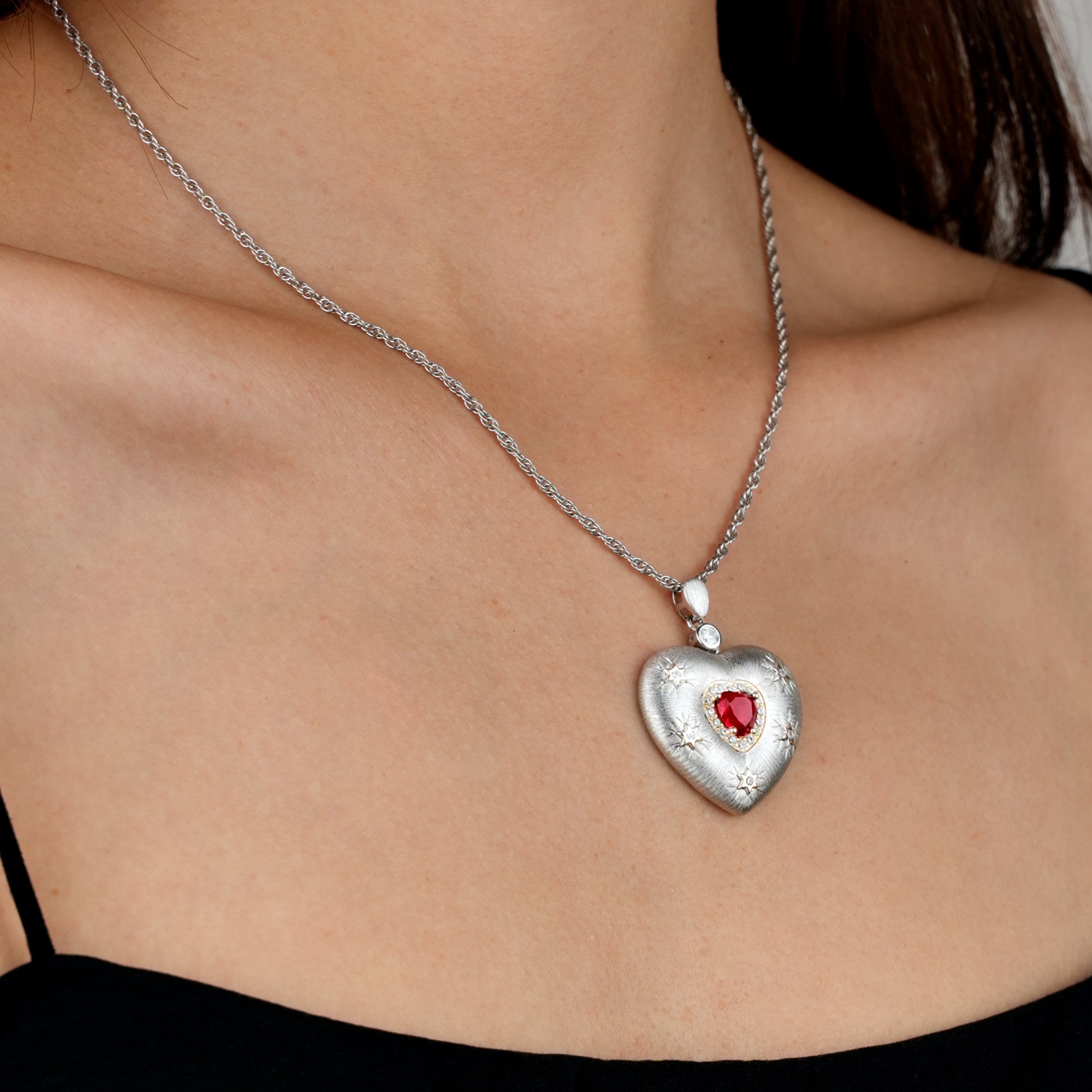Plato's Heart | D-pow Fine Custom-Made Sterling Silver Love Necklace 49cm (19.3'')