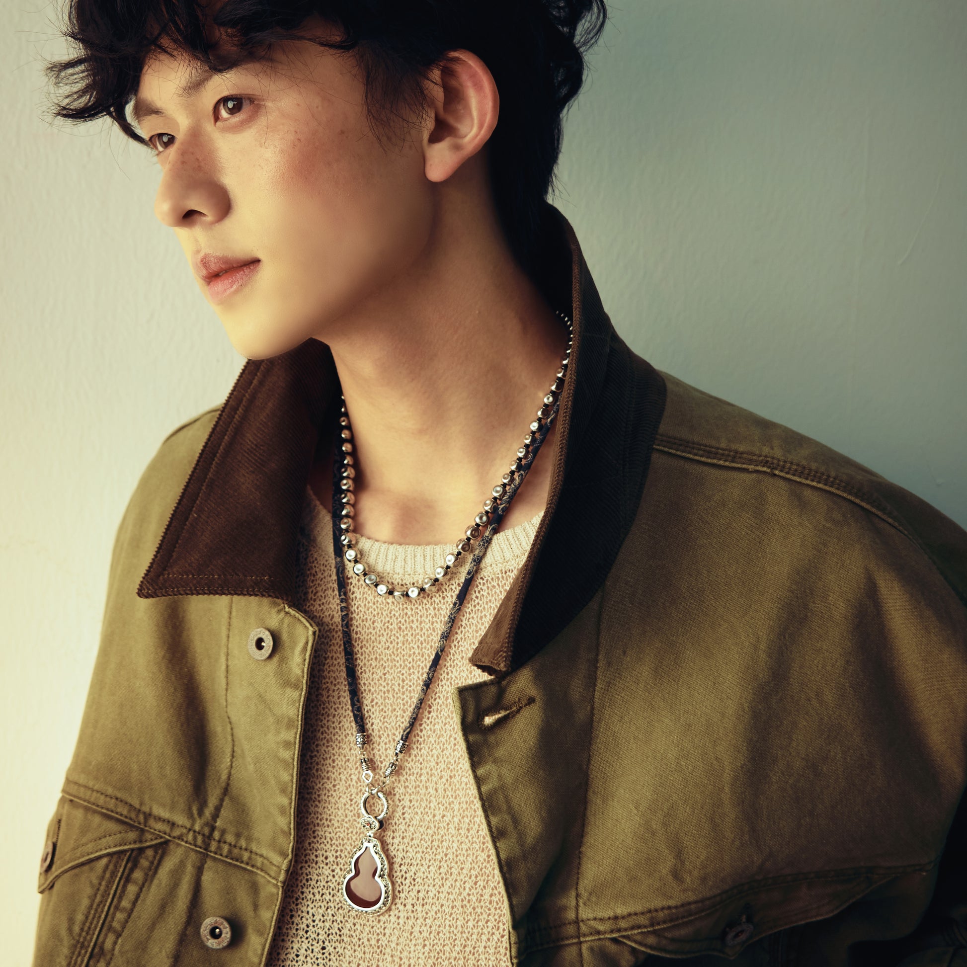 D-POW Sterling Silver Cinnabar Gourd Pendant – Antiqued Chinese Style