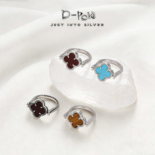 S925 Sterling Silver Four-Leaf Clover Ring