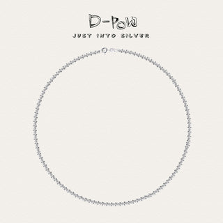 D-Pow 925 Silver & Sparkling Zircon Necklace - D-POW