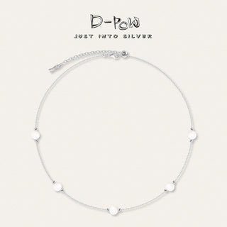 [Milk Foam] D-POW 925 Sterling Silver Shell Pendant Necklace – 47cm - D-POW