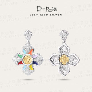 D-Pow 925 Ancient Coin Cross Texture Pendant - D-POW