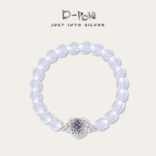 [Dracula's Devotion] D-POW White Crystal Love Energy Bracelet - 925 Silver - D-POW