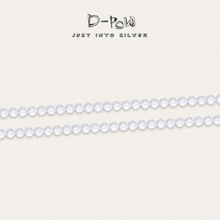 D-Pow Silver & Pearl Mixed Bead Necklace - D-POW