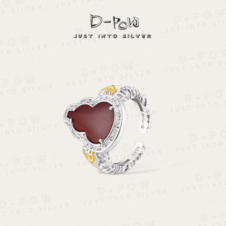 D-POW Sterling Silver Cinnabar Gourd Ring - D-POW