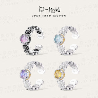 D-Pow 925 Sterling Silver Synthetic Zircon Ring | Iris Empire Scroll Design - D-POW