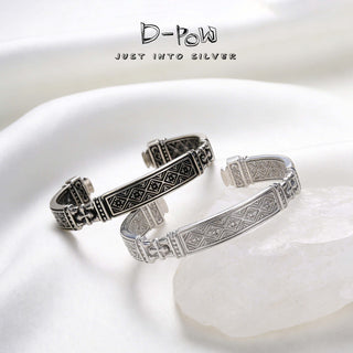 D-Pow S925 Sterling Silver& Leather Bracelet Base Chain – Pendant Not Included