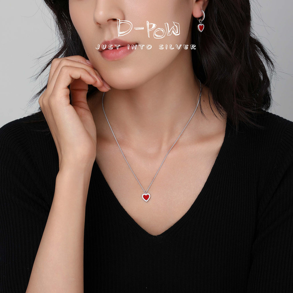Cupid's Heart Jewelry Set – Necklace & Ring with Free Earrings