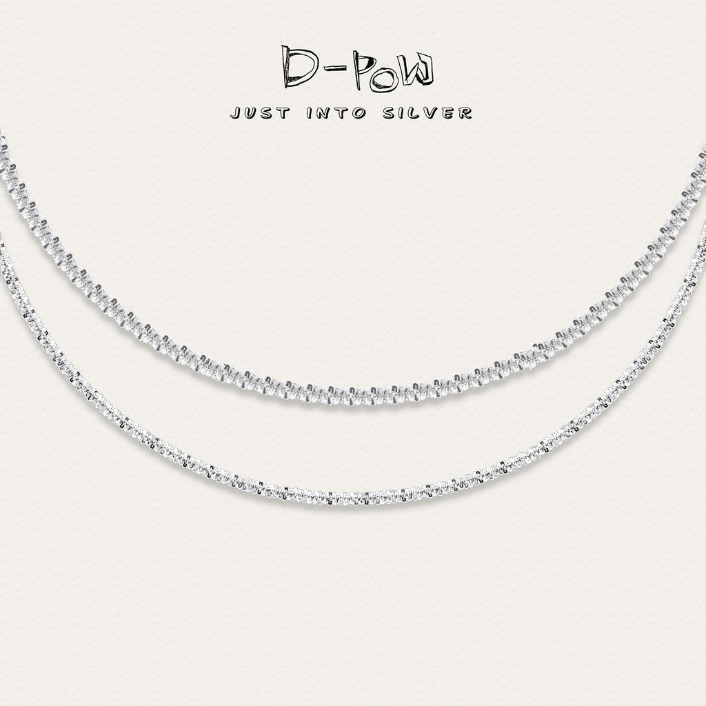 D-Pow 925 Silver & Sparkling Zircon Necklace