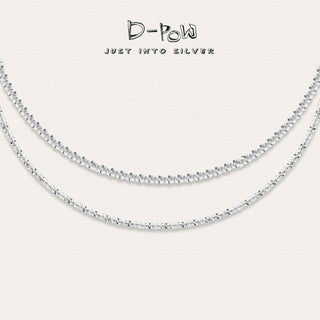 D-Pow 925 Silver & Sparkling Zircon Necklace - D-POW