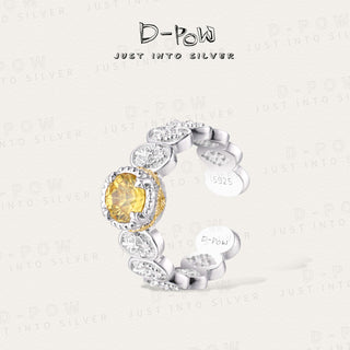 D-Pow 925 Sterling Silver Synthetic Zircon Ring | Iris Empire Scroll Design - D-POW