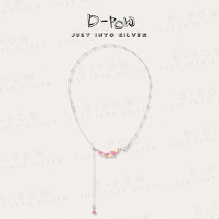 D-POW Sweetheart Multi-Color Enamel Heart Lariat Necklace - D-POW