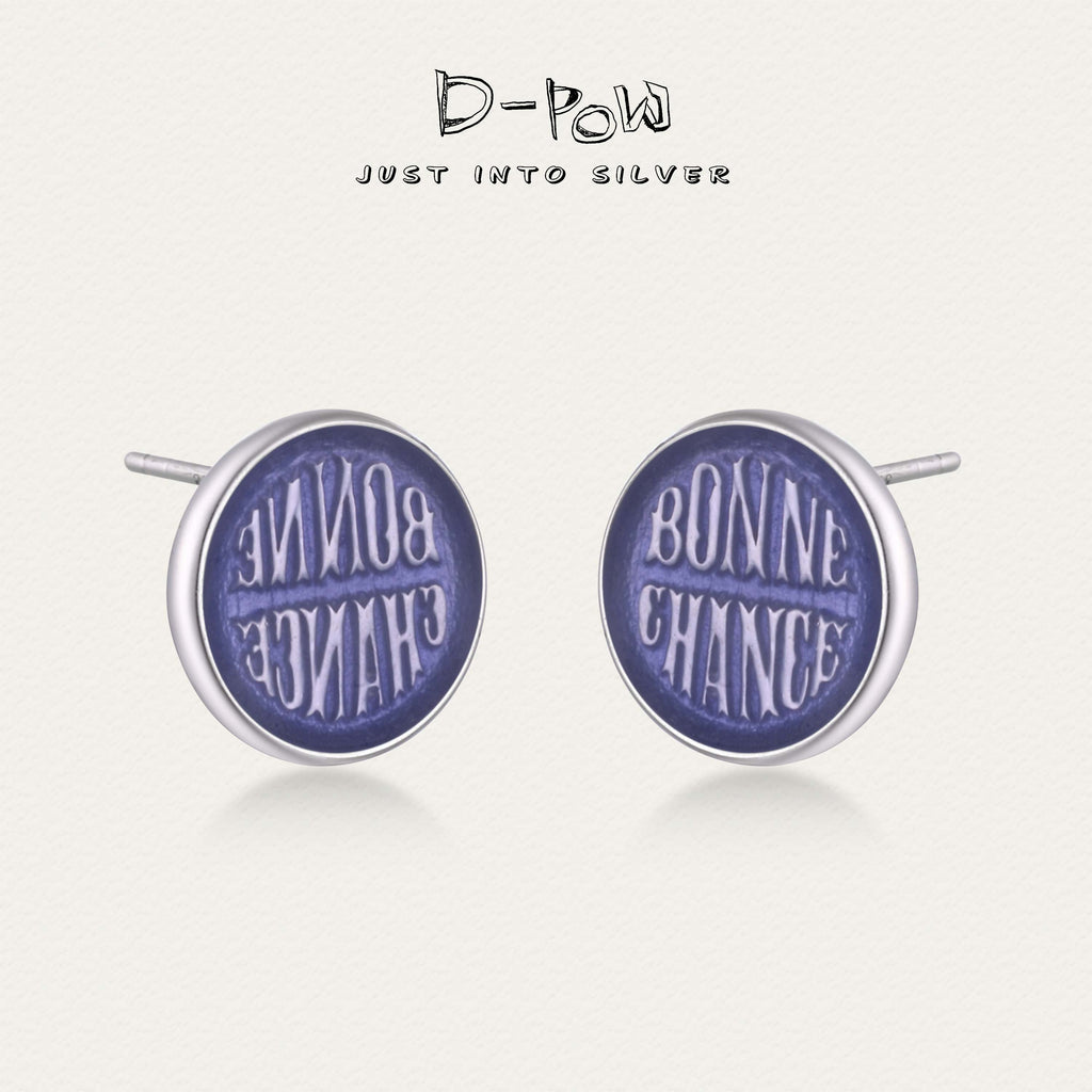 [Bonne Chance] D-POW Silver Studs – Handcrafted Luck Charms