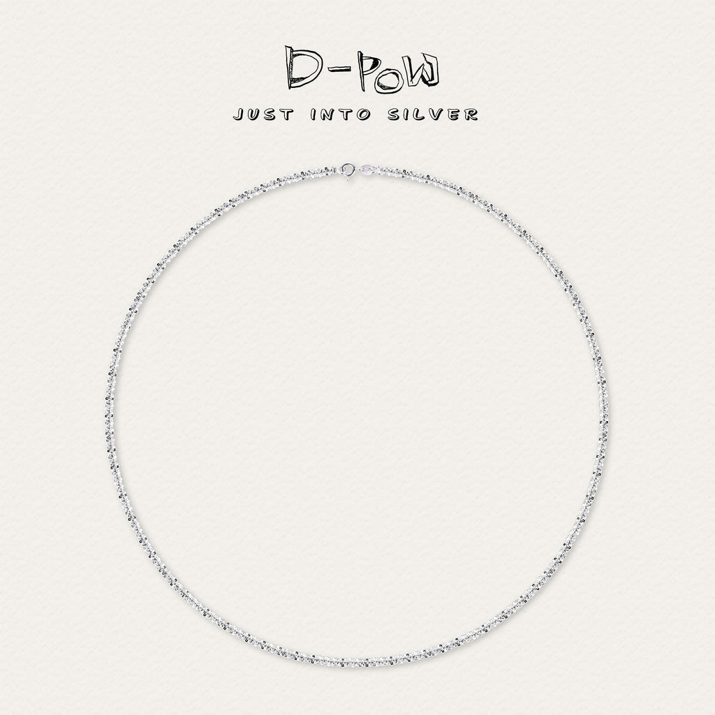 D-Pow 925 Silver & Sparkling Zircon Necklace