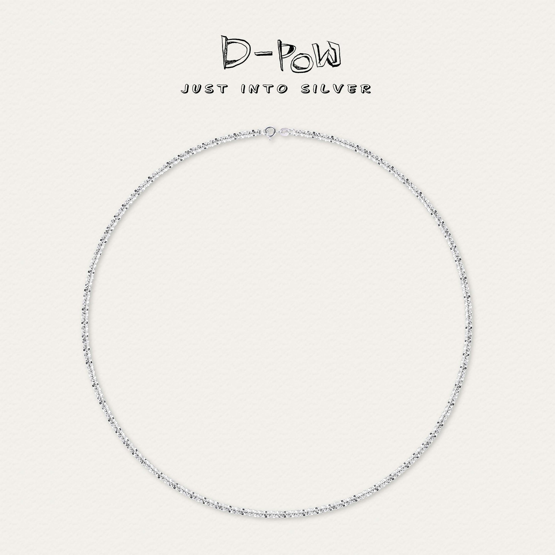 D-Pow 925 Silver & Sparkling Zircon Necklace