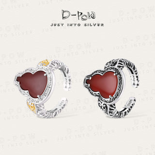 D-POW Sterling Silver Cinnabar Gourd Ring - D-POW