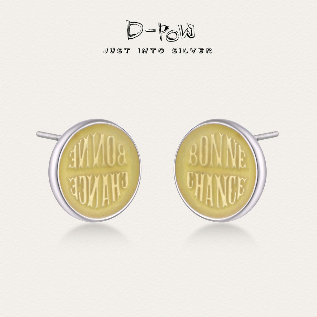 [Bonne Chance] D-POW Silver Studs – Handcrafted Luck Charms