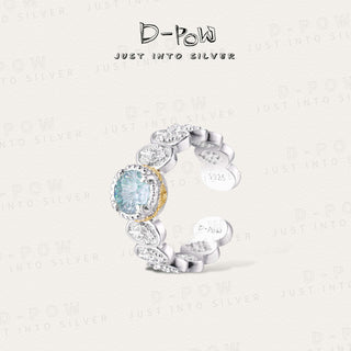 D-Pow 925 Sterling Silver Synthetic Zircon Ring | Iris Empire Scroll Design - D-POW