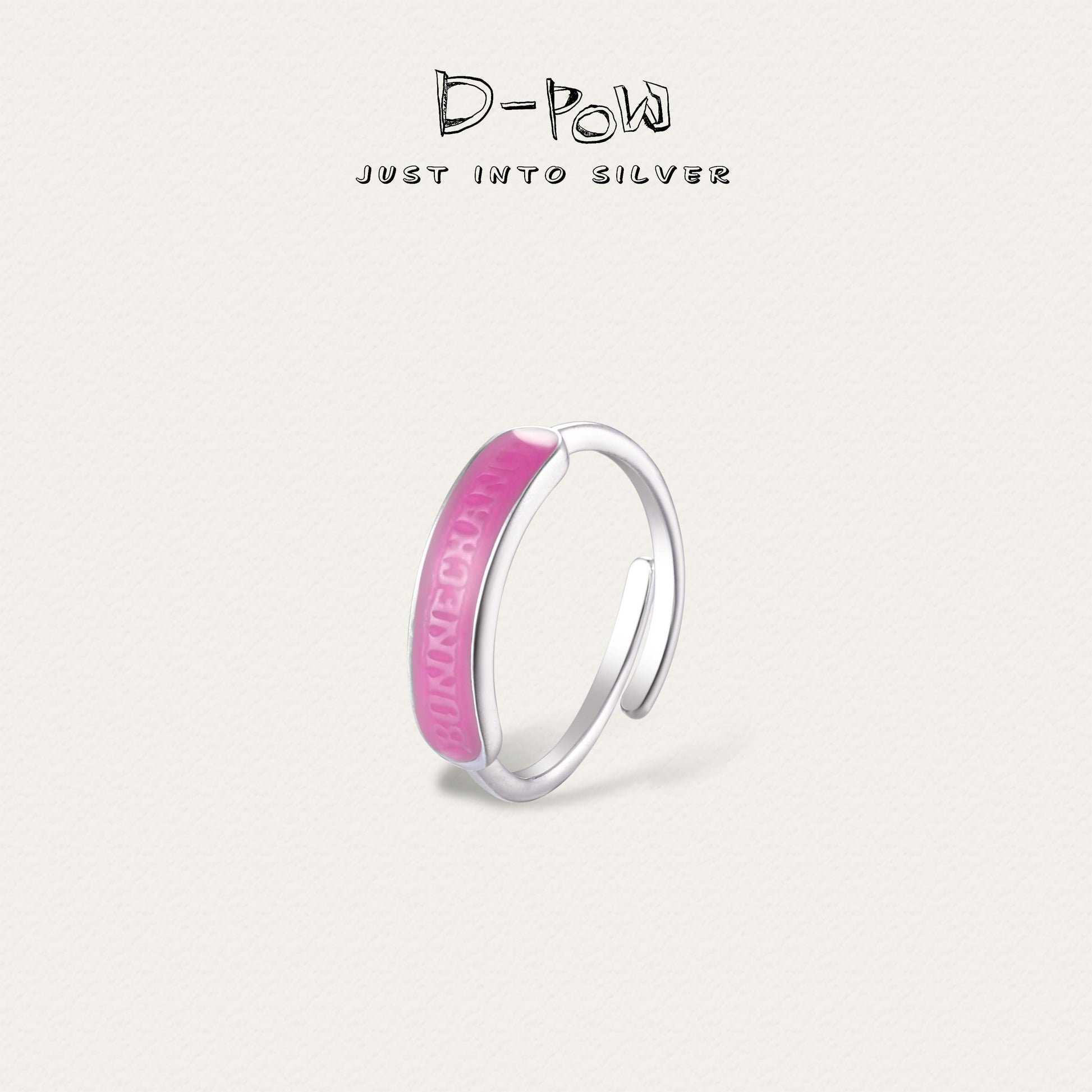[Bonne Chance] D-POW Lucky Enamel Ring – Delicate, Adjustable, and Always On-Trend