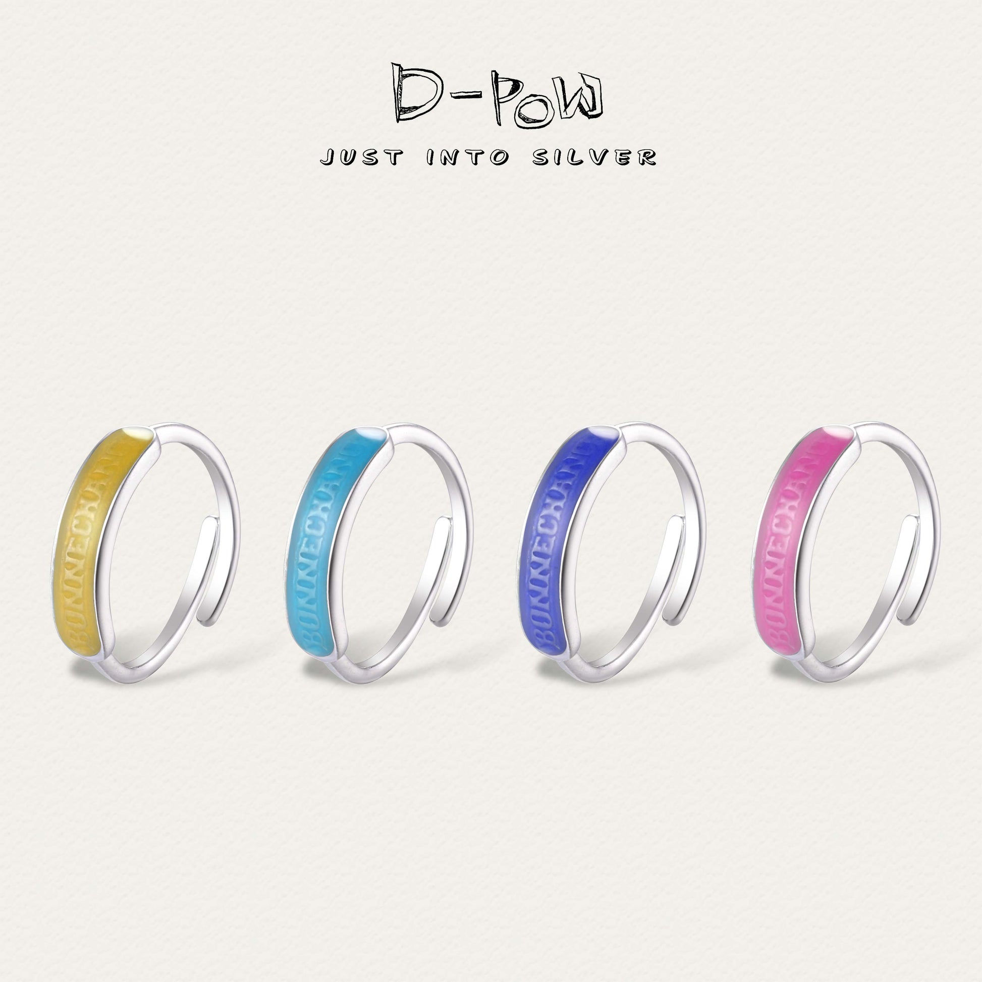 [Bonne Chance] D-POW Lucky Enamel Ring – Delicate, Adjustable, and Always On-Trend