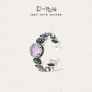 D-Pow 925 Sterling Silver Synthetic Zircon Ring | Iris Empire Scroll Design - D-POW