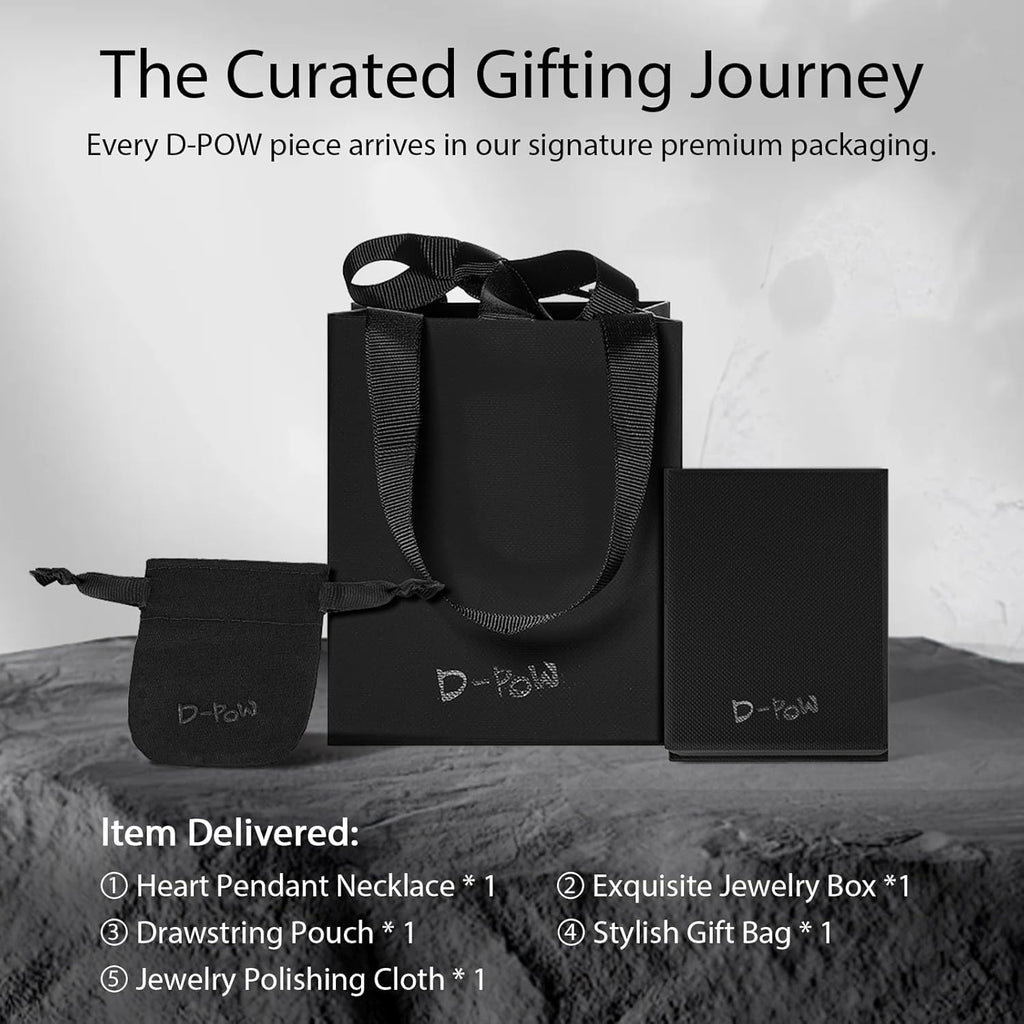 D-POW Baroque-Inspired Icy Peach Pendant 925 Silver Necklace