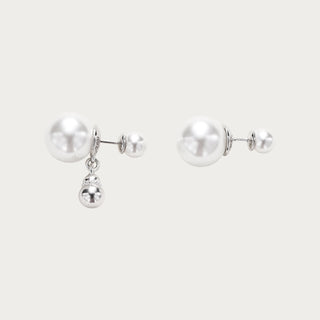 D-Pow 925 Sterling Silver Faux Pearl Stud Earrings - D-POW