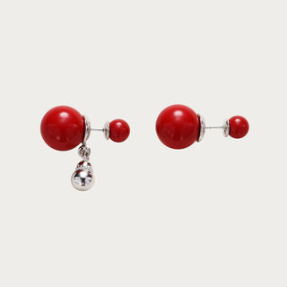 D-Pow 925 Sterling Silver Faux Pearl Stud Earrings - D-POW