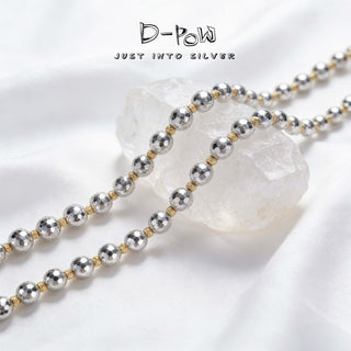 D-Pow S925 Sterling Silver “Moonlight Mini Gold Diamond” South Sea Gold Pearl Necklace & Bracelet - D-POW
