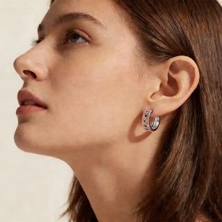 [Tyndall Light] D-pow I Ice Crystal Lace Ear Clips, 1 Pair - D-POW