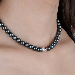 [Cosmic Amour] D-POW Haute Couture Peach-Motif Necklace in 925 Sterling Silver, 40CM(15.75'') - D-POW