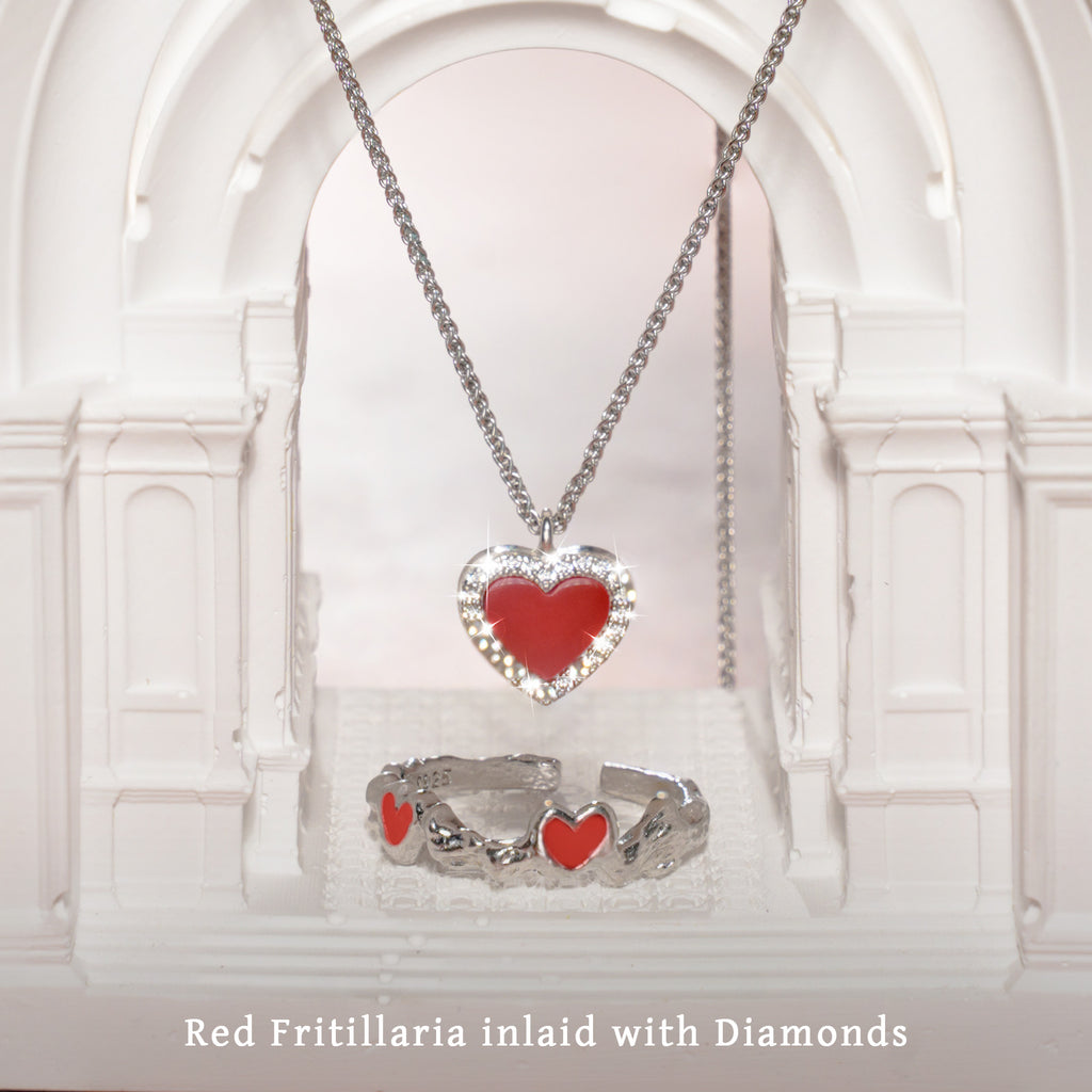 Cupid's Heart| D-pow Agate Heart Necklace – Simple Elegance in 925 Sterling Silver
