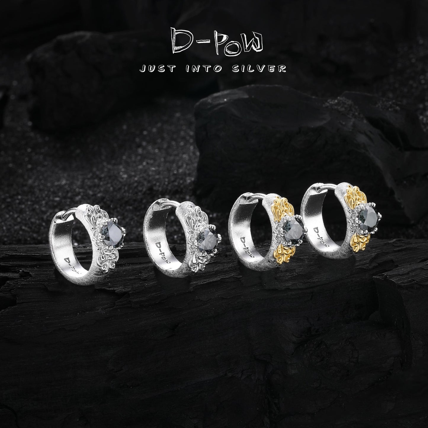 [Eternal Gleam] D-POW Moissanite Filigree Sterling Silver Ear Clips in Inspired Buccellati Style, 1 PAIR