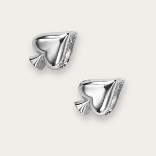D-POW 925 Sterling Silver Spade Stud Earrings – Playing Card Inspired Jewelry | D-POW