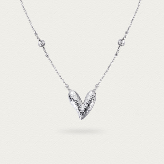 D-POW Baroque-Inspired Icy Peach Pendant 925 Silver Necklace