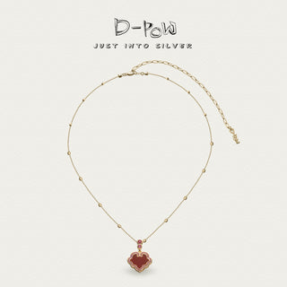 [Lustre Ruyi] D-pow Handcrafted 925 Silver Necklace with Quartz Stones, 49cm (19.3'') - D-POW