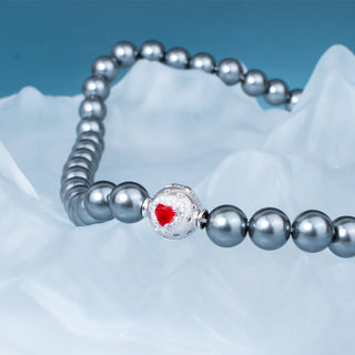 [Cosmic Amour] D-POW Haute Couture Peach-Motif Necklace in 925 Sterling Silver, 40CM(15.75'') - D-POW