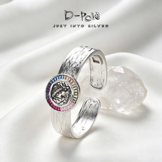D-Pow S925 Sterling Silver Athena Queen Series Heavy Craft Bracelet - D-POW