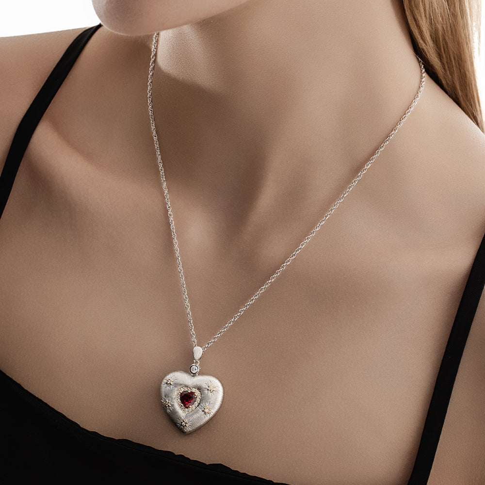 Plato's Heart | D-pow Fine Custom-Made Sterling Silver Love Necklace 49cm (19.3'')