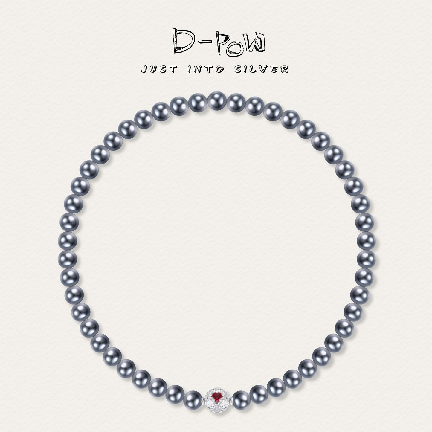 [Cosmic Amour] D-POW Haute Couture Peach-Motif Necklace in 925 Sterling Silver, 40CM(15.75'')