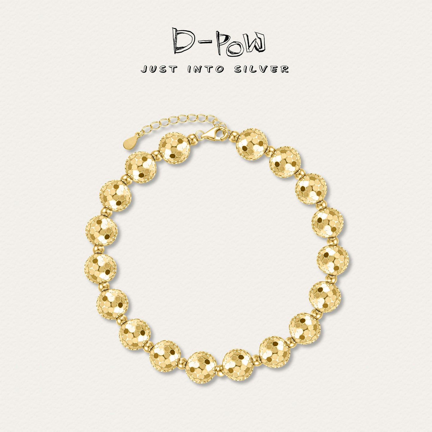 [Frozen Echo] D-POW Fractured Cosmos Sterling Silver Bracelet 19.5cm (7.68")