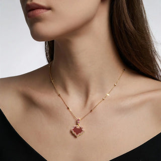 [Lustre Ruyi] D-pow Handcrafted 925 Silver Necklace with Quartz Stones, 49cm (19.3'') - D-POW