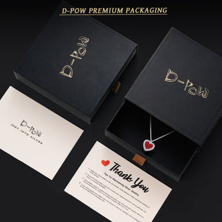 D-pow Agate Heart Necklace – Simple Elegance in 925 Sterling Silver - D-POW