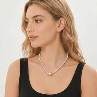 Baroque Bloom Ineffleur Adjustable Necklace – 925 Sterling Silver Handcrafted Filigree Pendant, 14K Gold Plated Hypoallergenic Luxury Layering Jewelry - D-POW