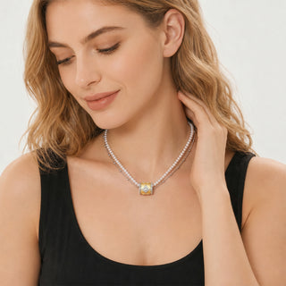 Baroque Bloom Ineffleur Adjustable Necklace – 925 Sterling Silver Handcrafted Filigree Pendant, 14K Gold Plated Hypoallergenic Luxury Layering Jewelry - D-POW