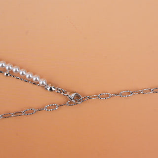 [Baroque Bloom] 925 Sterling Silver "Ineffleur" Dual-Layer Adjustable Necklace - D-POW